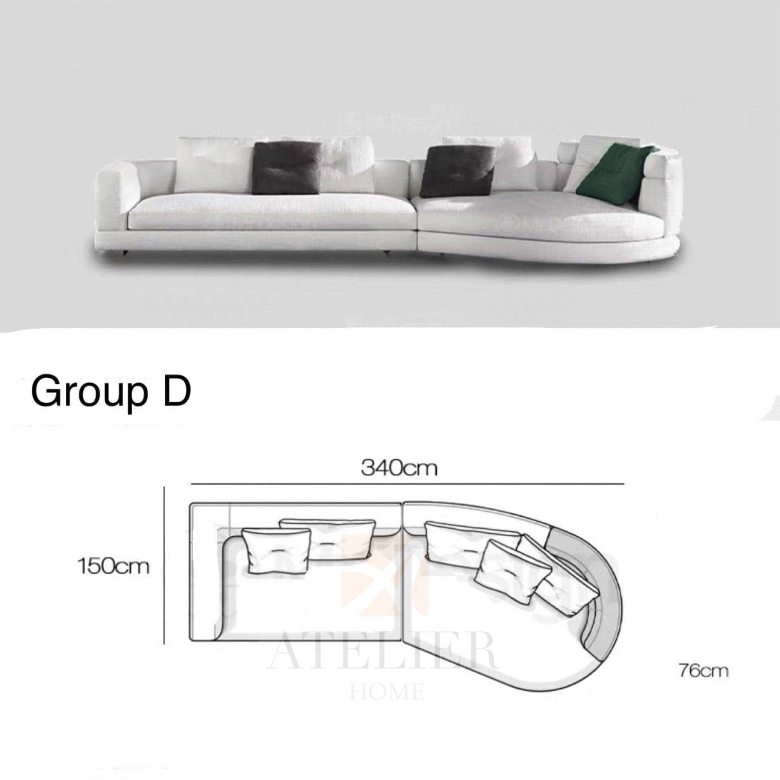 Home Atelier Request for Quote Kyle Designer Sofa