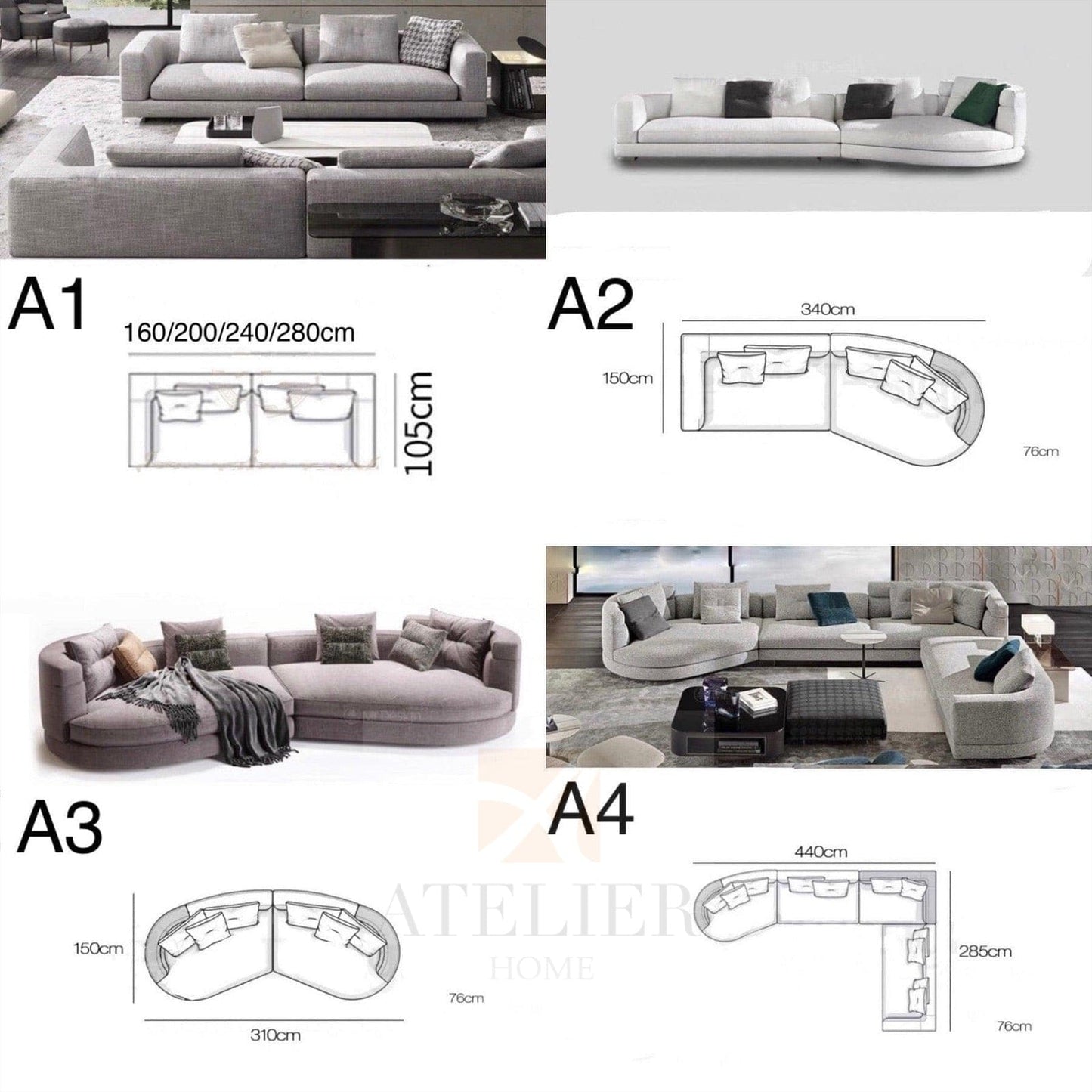 Home Atelier Request for Quote Kyle Designer Sofa