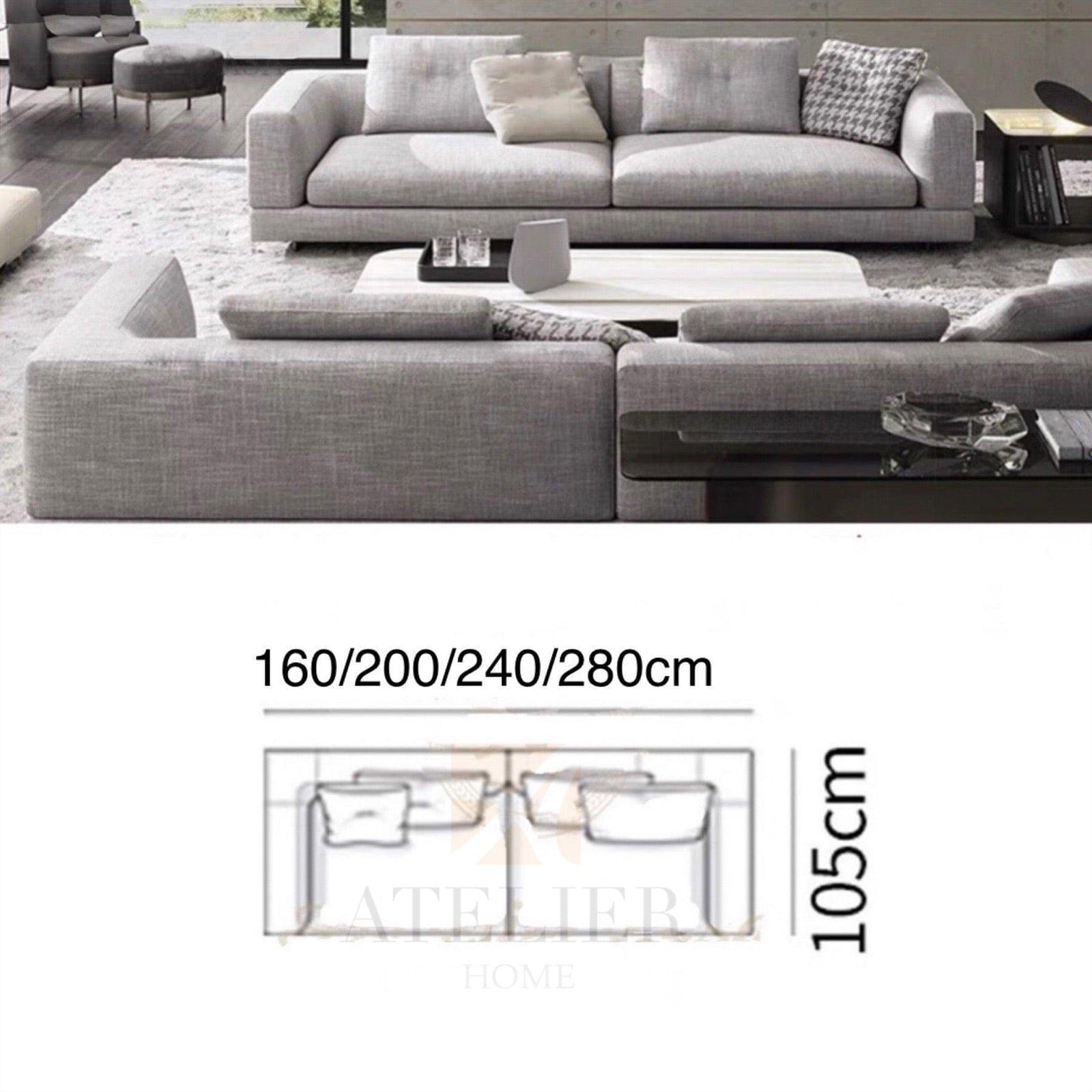 Home Atelier Request for Quote Kyle Designer Sofa
