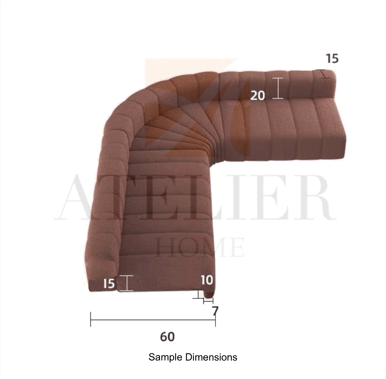 Home Atelier Reynold Customise Bay Window Curve Sofa