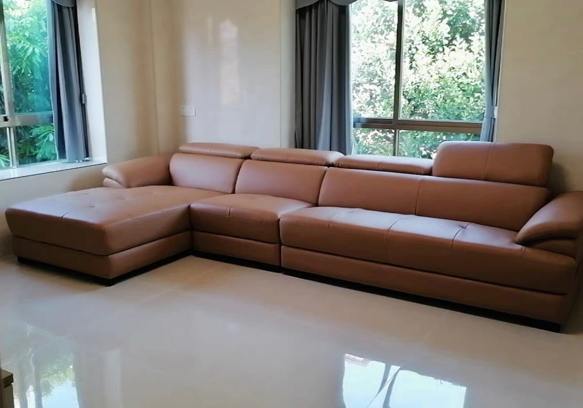 Home Atelier Ricardo Sectional Genuine Leather Sofa