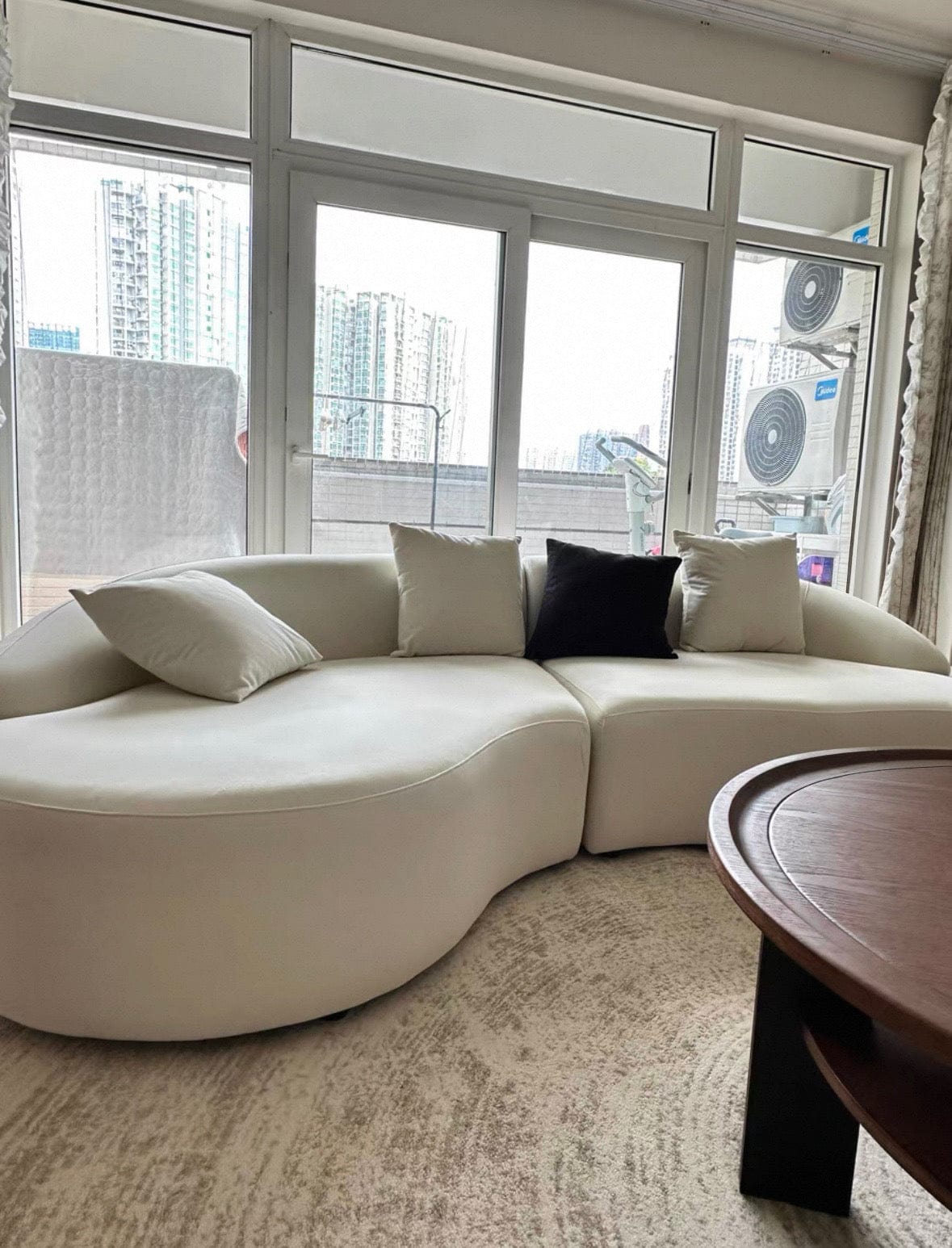 Home Atelier Ridley Scratch Resistant Sectional Curve Sofa