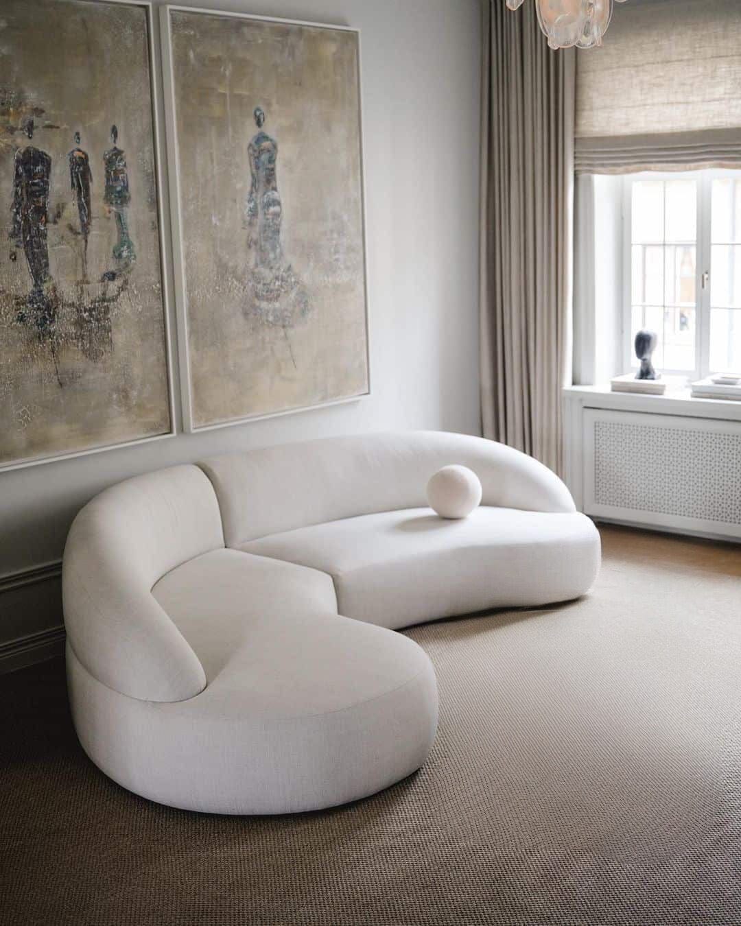 Home Atelier Ridley Scratch Resistant Sectional Curve Sofa