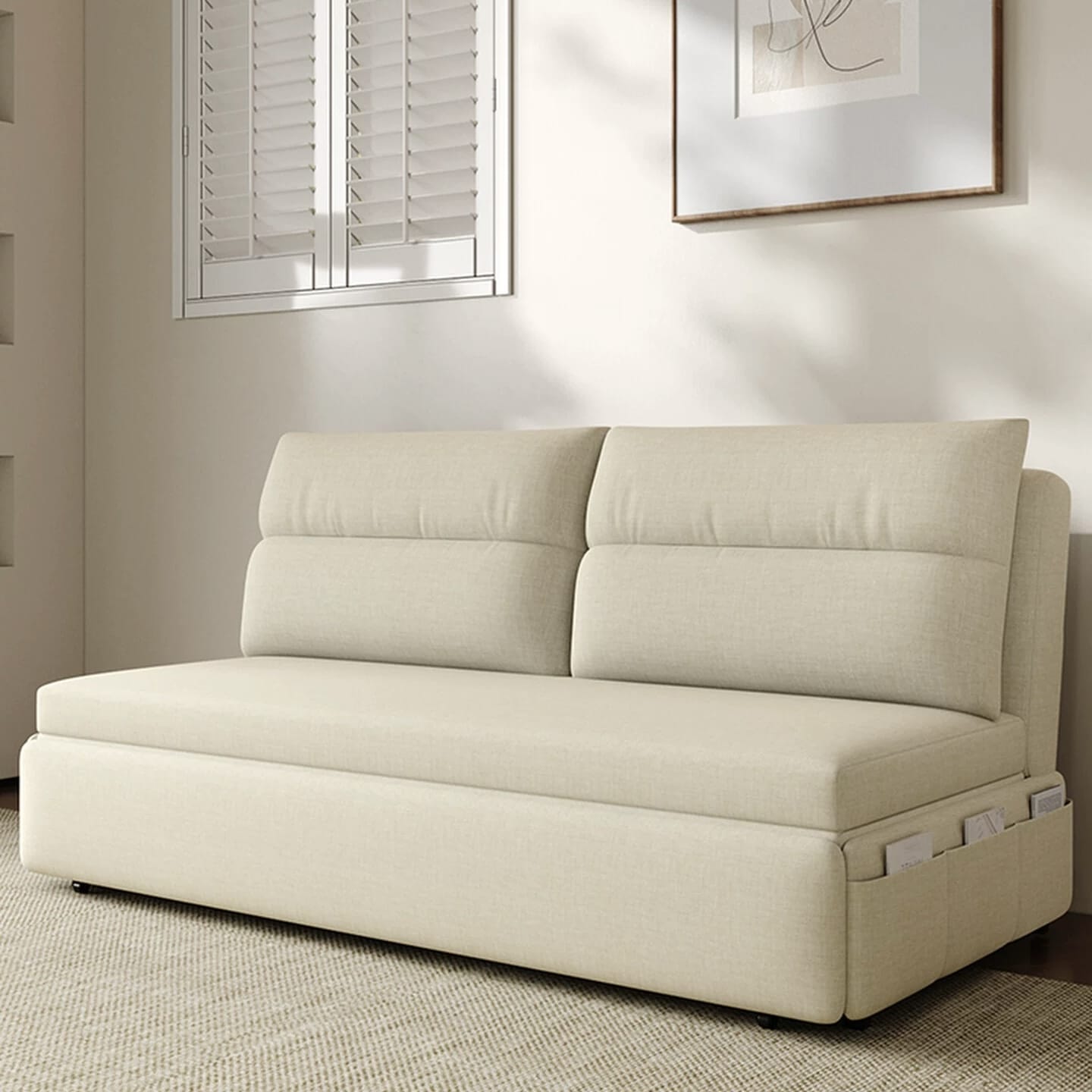 Home Atelier Rilano Wooden Pull-out Storage Sofa Bed (Copy)