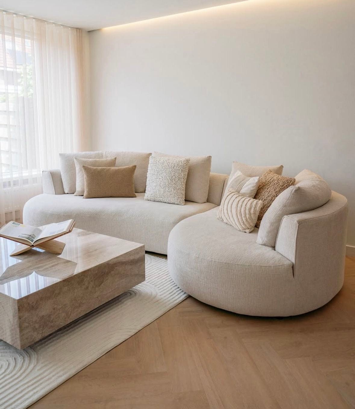 Home Atelier Riveria Sectional Curve Sofa