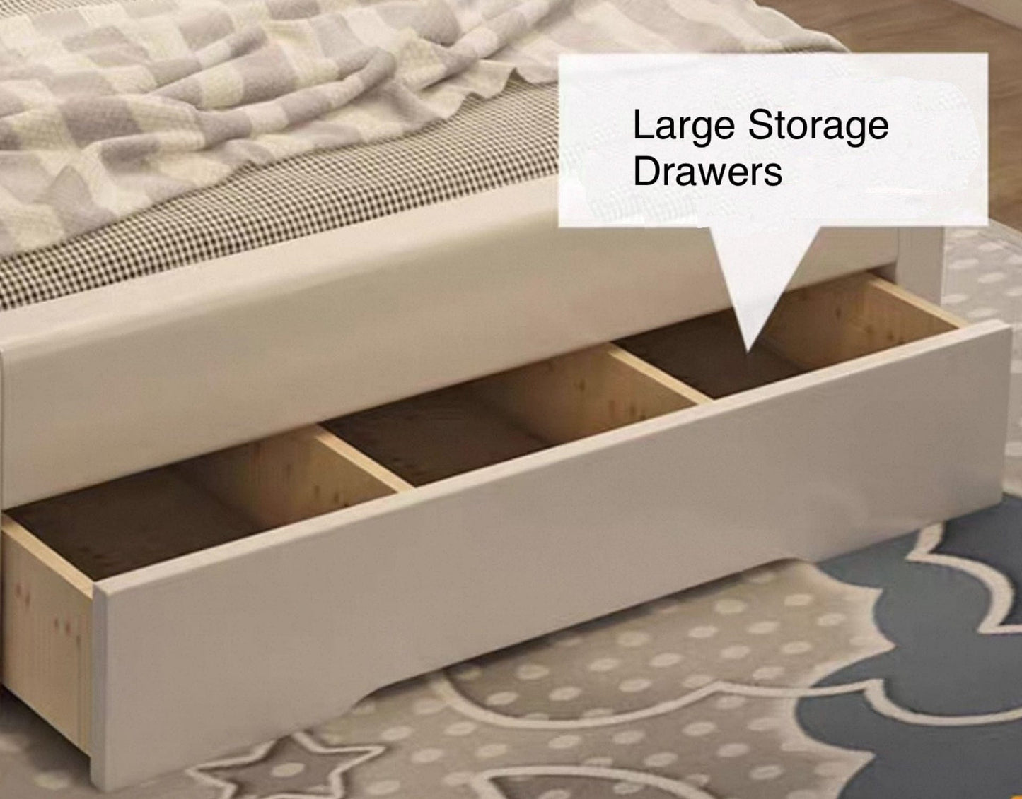 Home Atelier Roca Storage Wooden Bed Frame