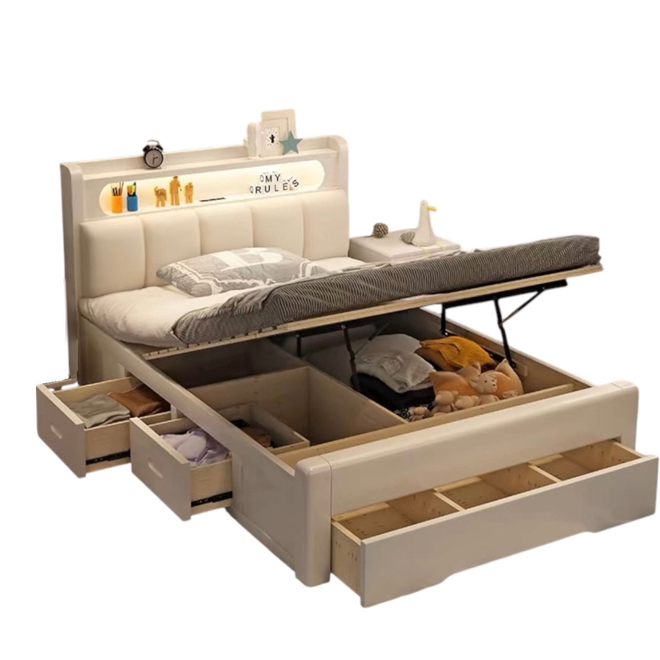 Home Atelier Roca Storage Wooden Bed Frame