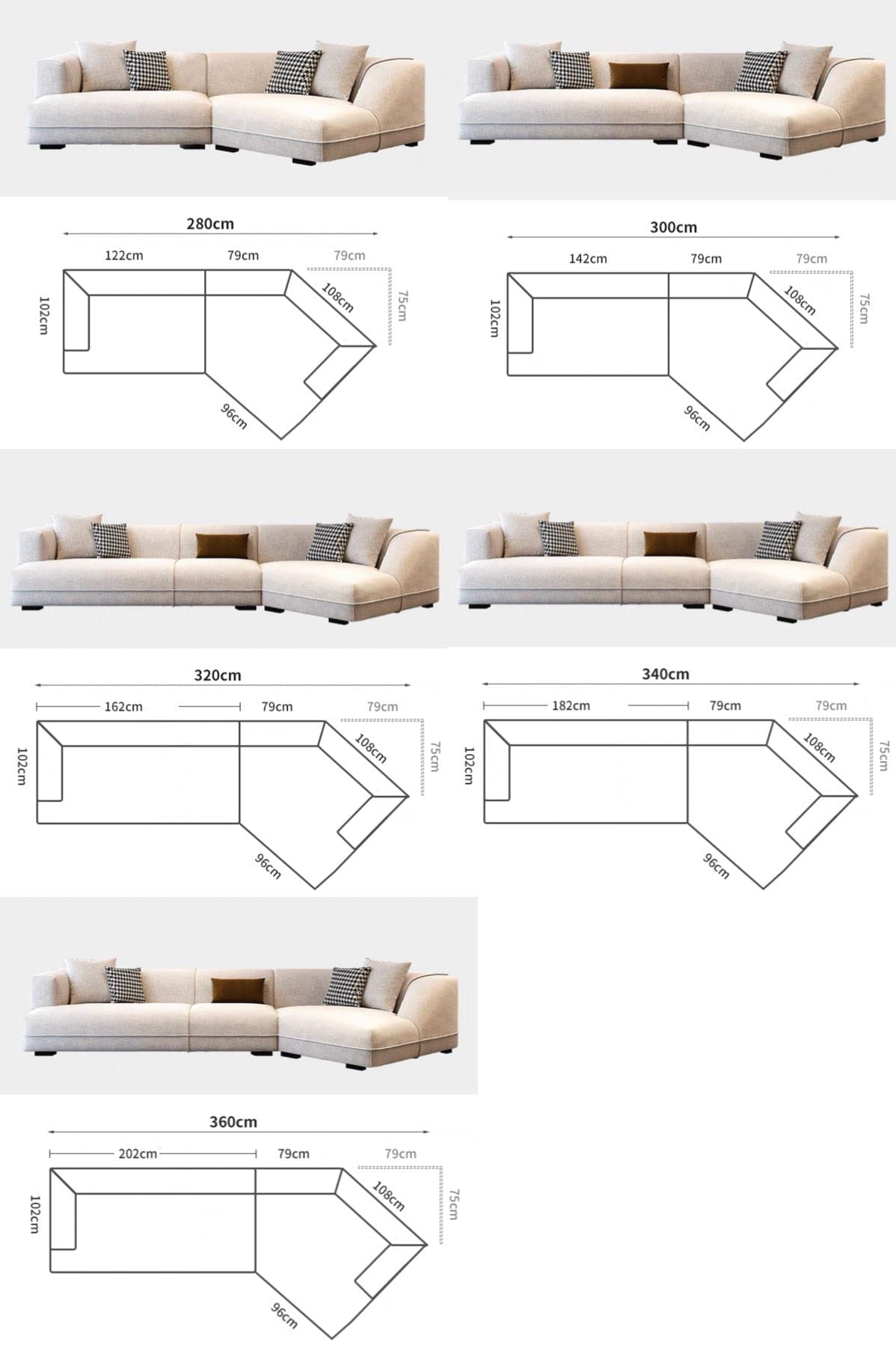 Home Atelier Roche Sectional Angular Sofa