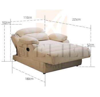 Home Atelier Rodeo Scratch Resistant Electric Recliner Lounge Sofa Bed