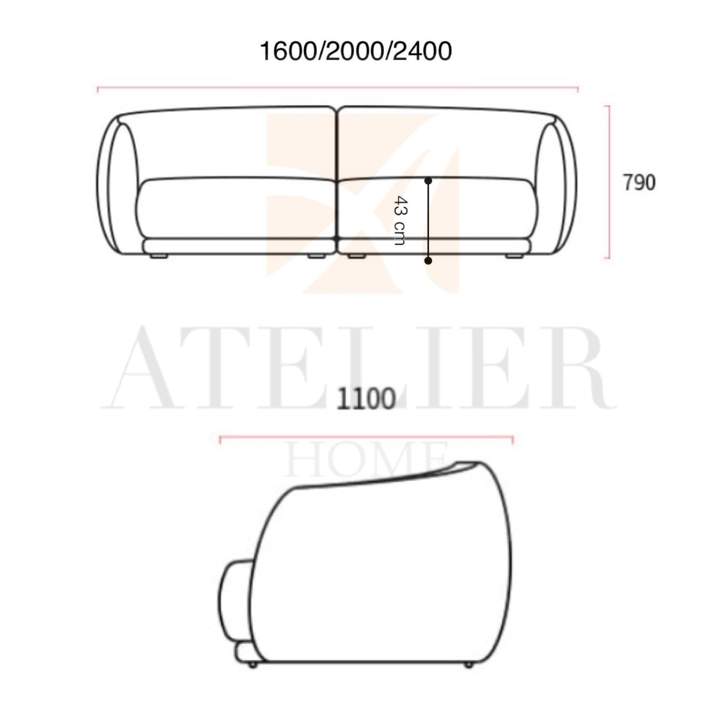 Home Atelier Romeo Performance Boucle Sofa