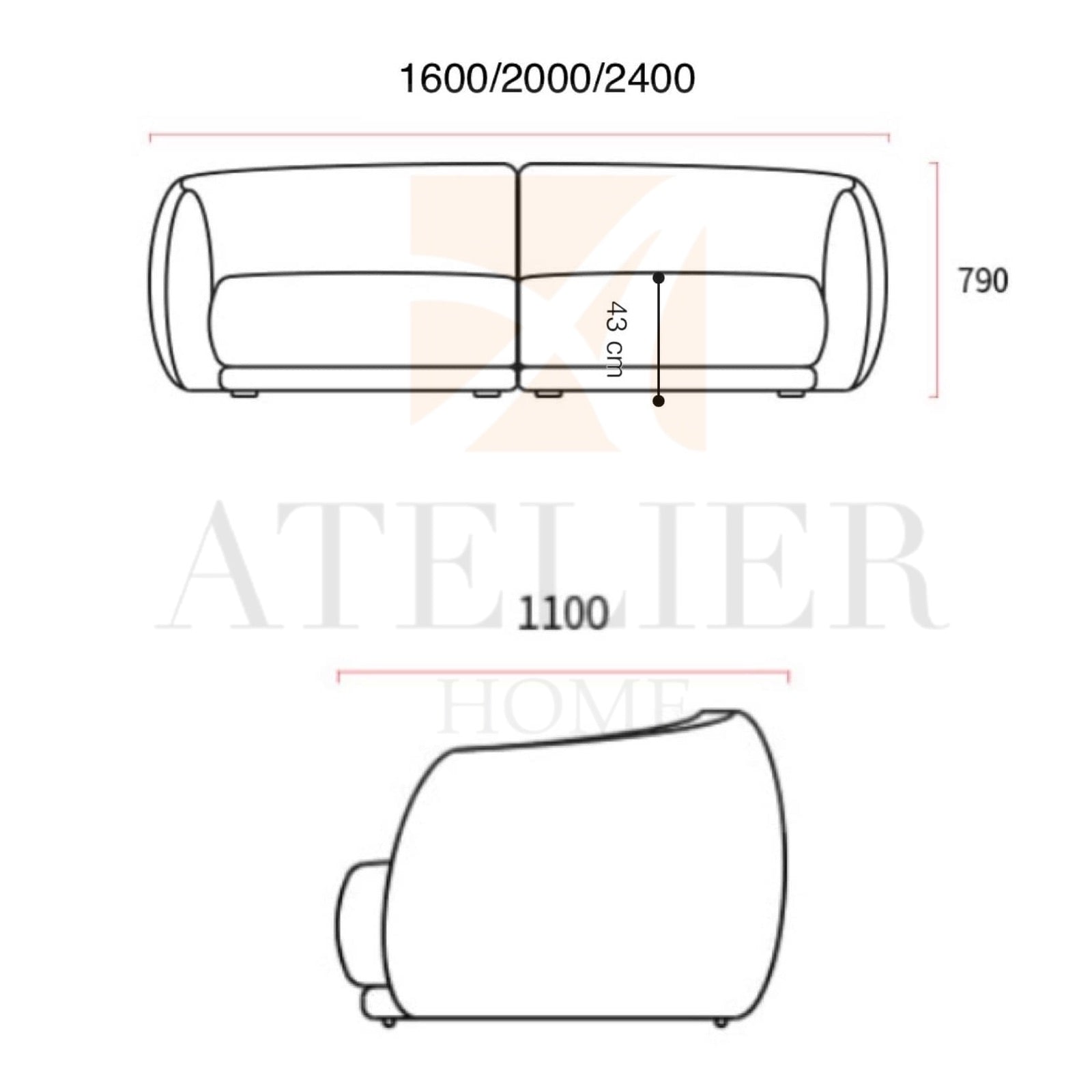 Home Atelier Romeo Performance Boucle Sofa