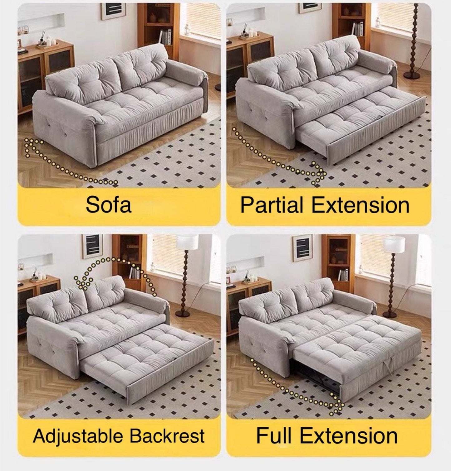 Home Atelier Rowen Scratch Resistant Storage Sofa Bed