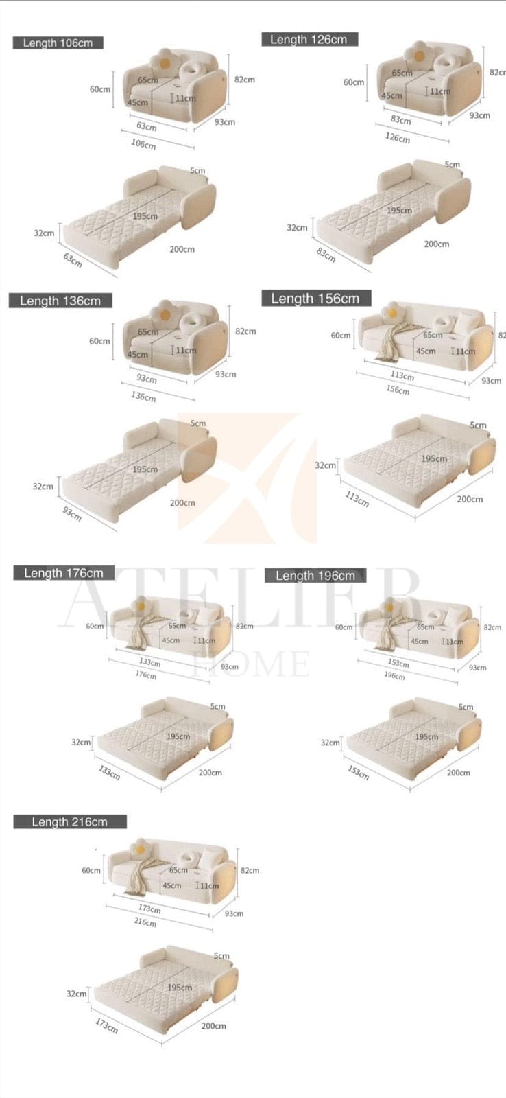 Home Atelier Rowina Sofa Bed