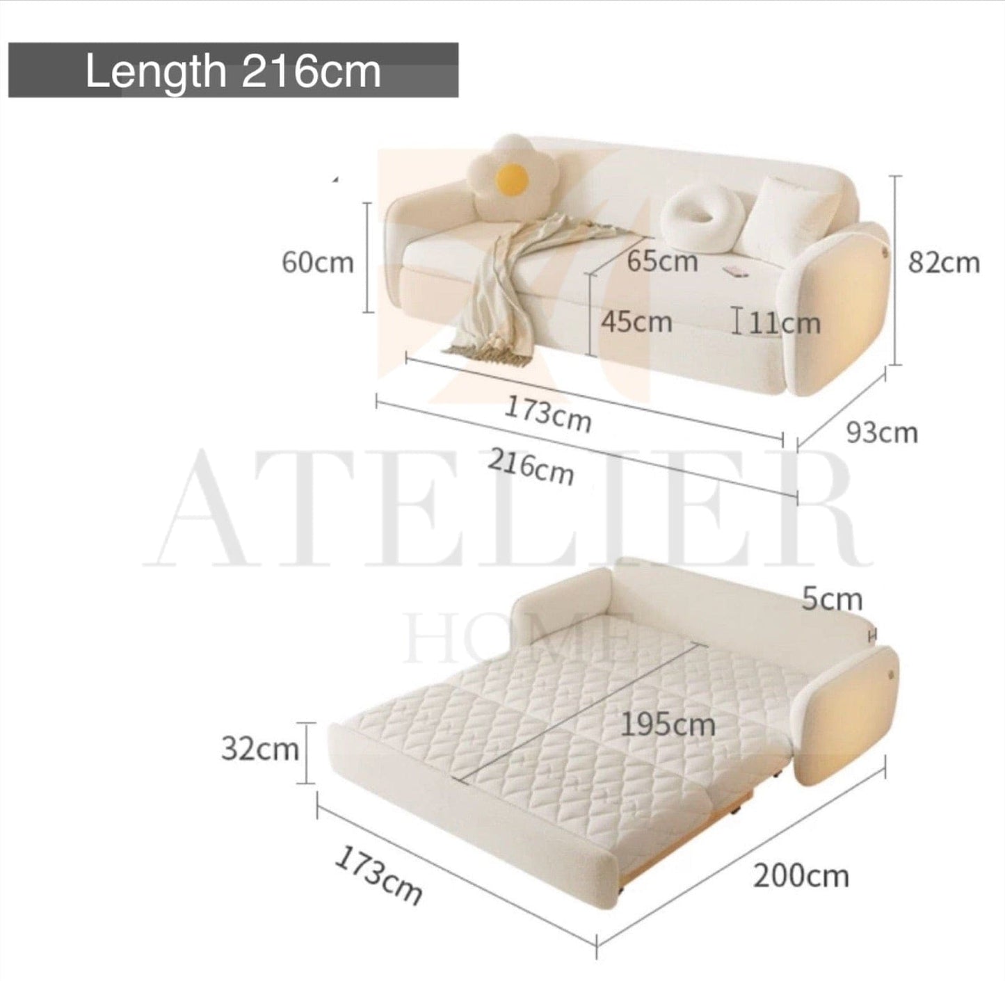 Home Atelier Rowina Sofa Bed