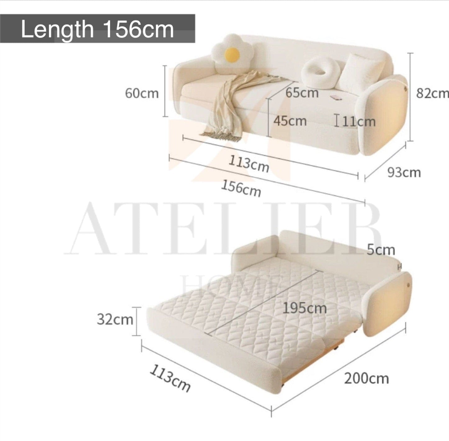 Home Atelier Rowina Sofa Bed