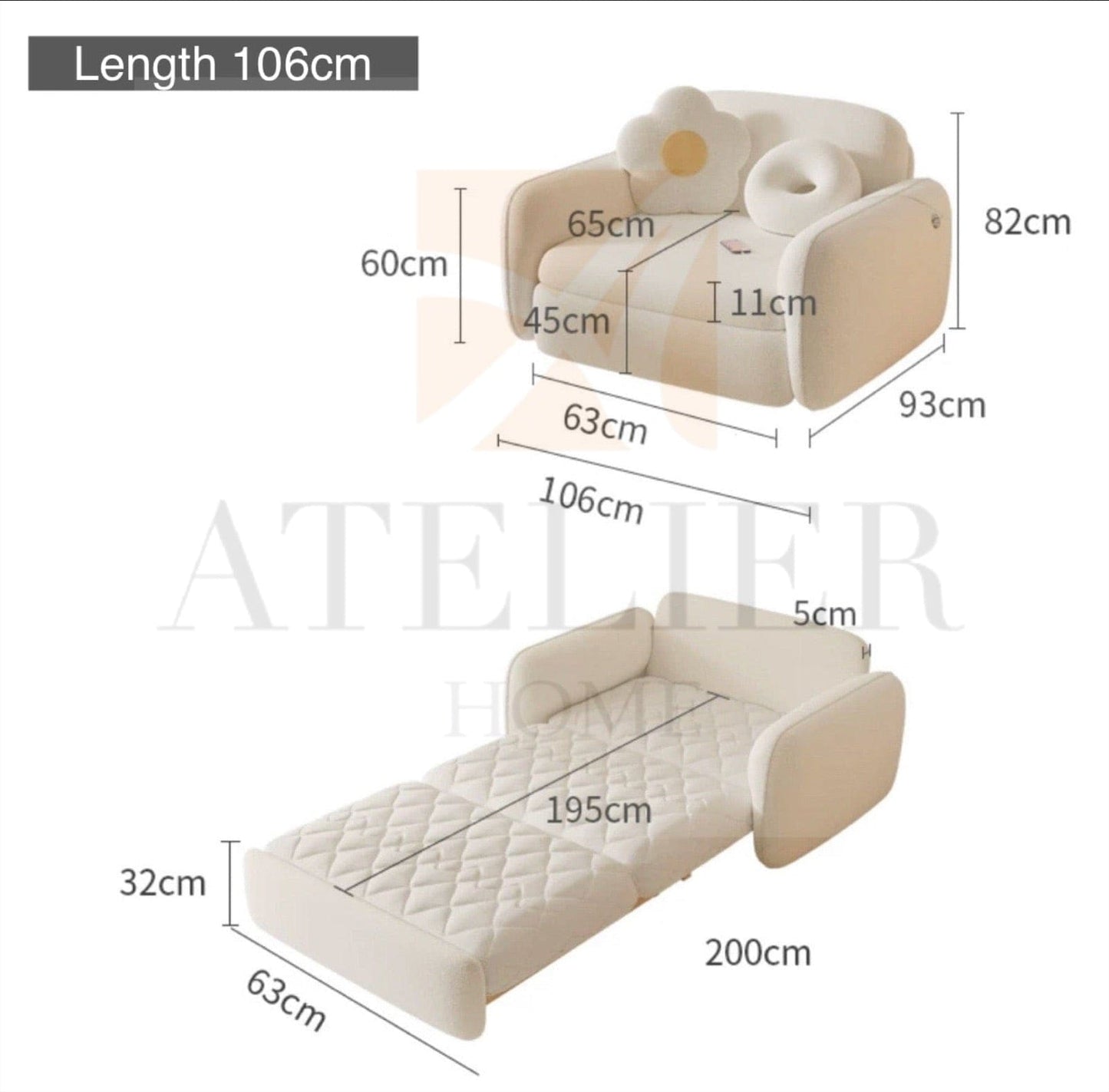 Home Atelier Rowina Sofa Bed