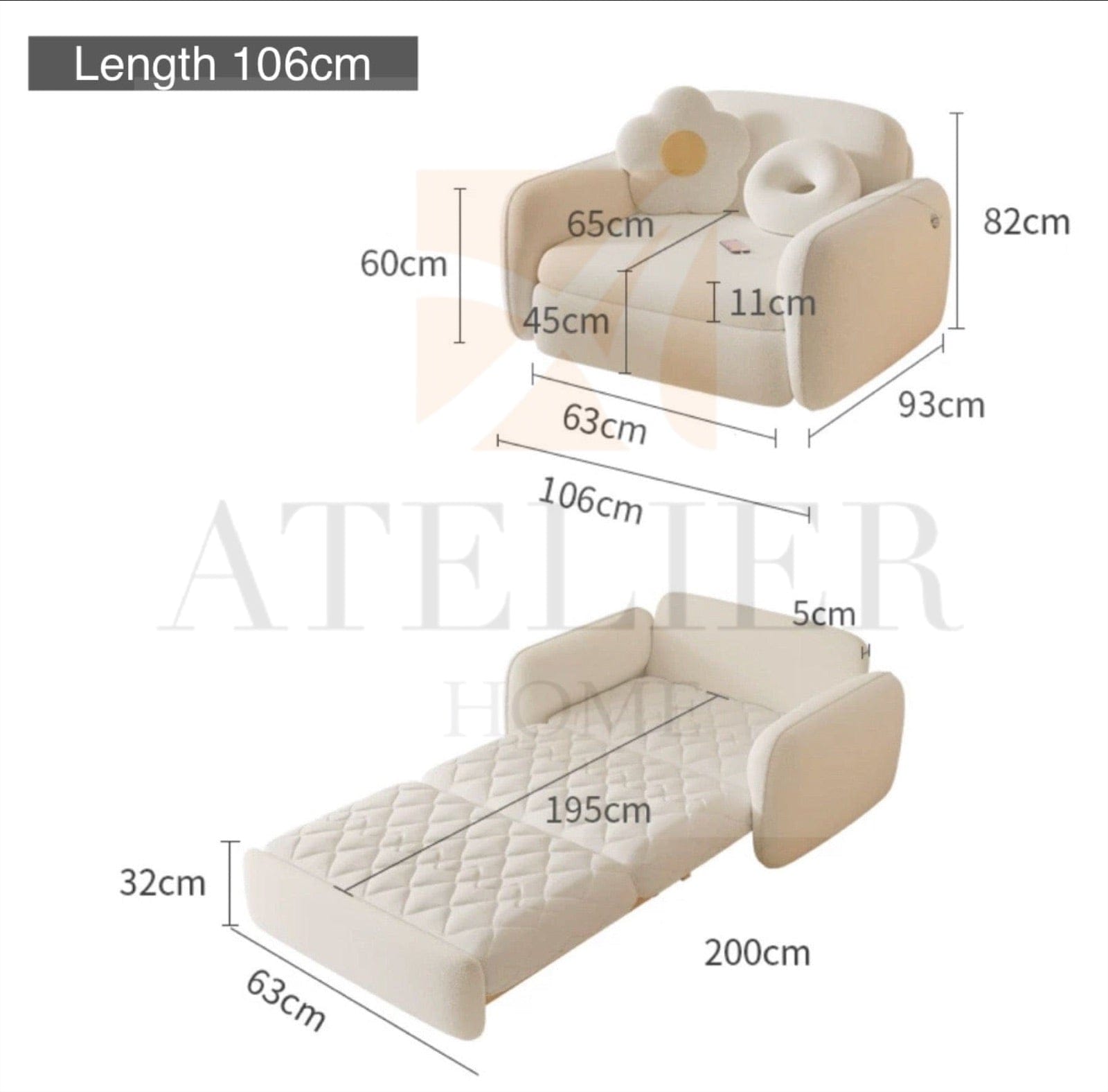 Home Atelier Rowina Sofa Bed
