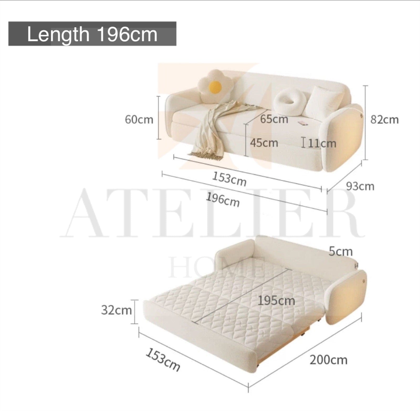 Home Atelier Rowina Sofa Bed