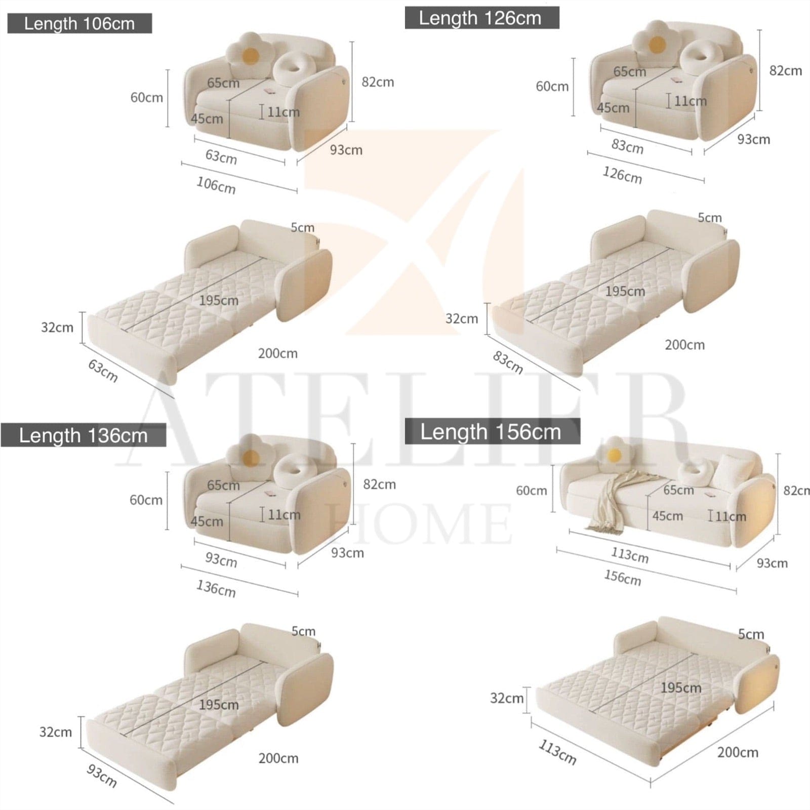 Home Atelier Rowina Sofa Bed