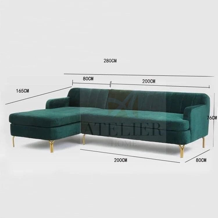 Home Atelier Ruth Sectional Curve Sofa