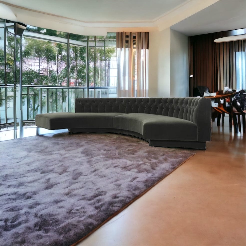 Home Atelier Ryan Tufted Velvet Curve Sofa