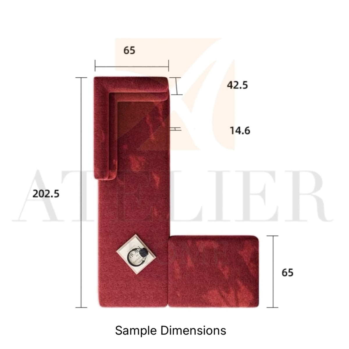 Home Atelier Scratch Resistant Chenille Fabric / Customizable ( Request for Quote) Dillian Customise Scratch Resistant Bay Window Sofa