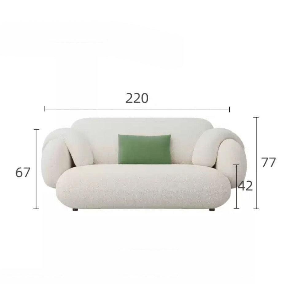 Home Atelier Scratch Resistant Suede Fabric / Length 220cm Non L-shape / Pink Andre Sectional Designer Sofa