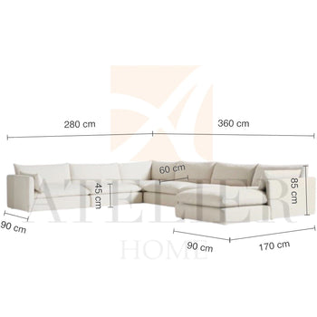 Home Atelier Sectional Sofas Audric Sectional Sofa