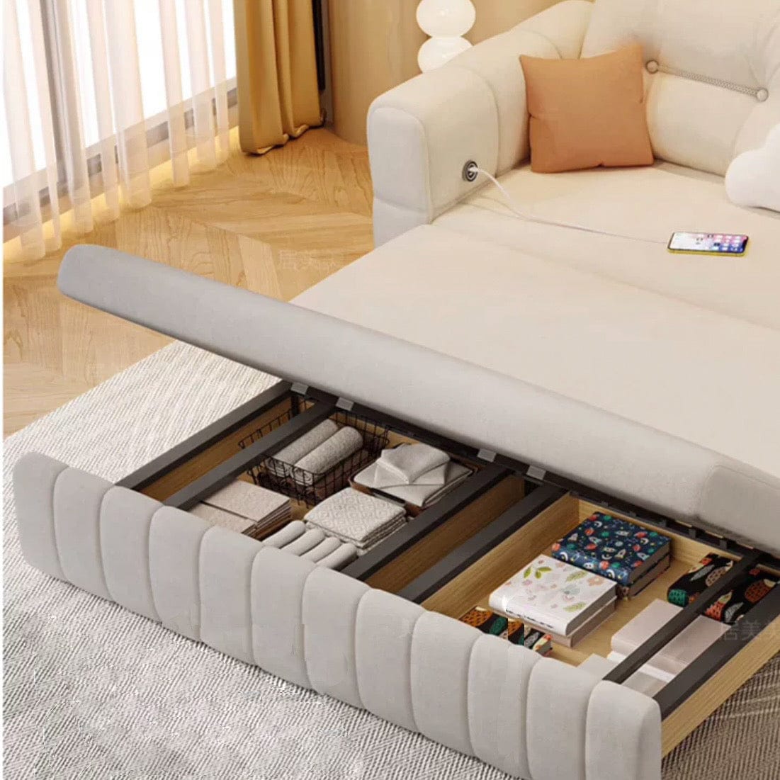 Home Atelier Senzo Scratch Resistant Storage Sofa Bed