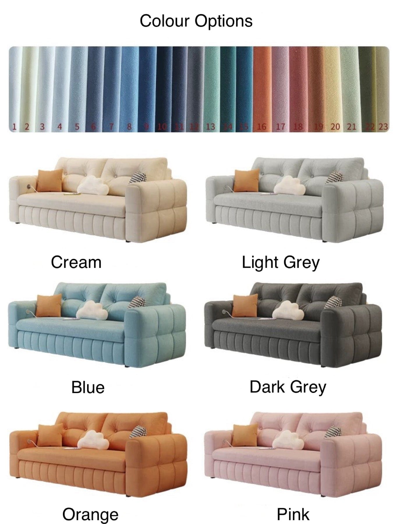 Home Atelier Senzo Scratch Resistant Storage Sofa Bed