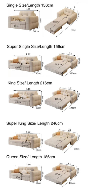 Home Atelier Senzo Scratch Resistant Storage Sofa Bed