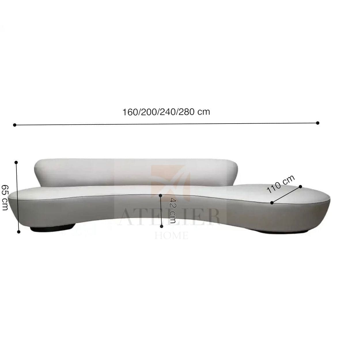 Home Atelier Seri Boucle Curve Sofa