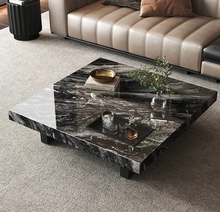 Home Atelier Sintered Stone Table Top / Design B/ Square/ Length 80cm Wilmeria Sintered Stone Coffee Table