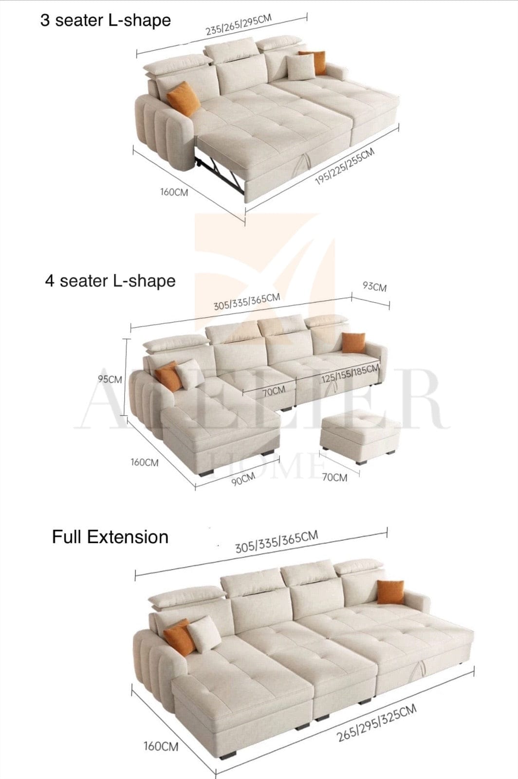 Home Atelier sofa bed Katherine Storage Sofa Bed