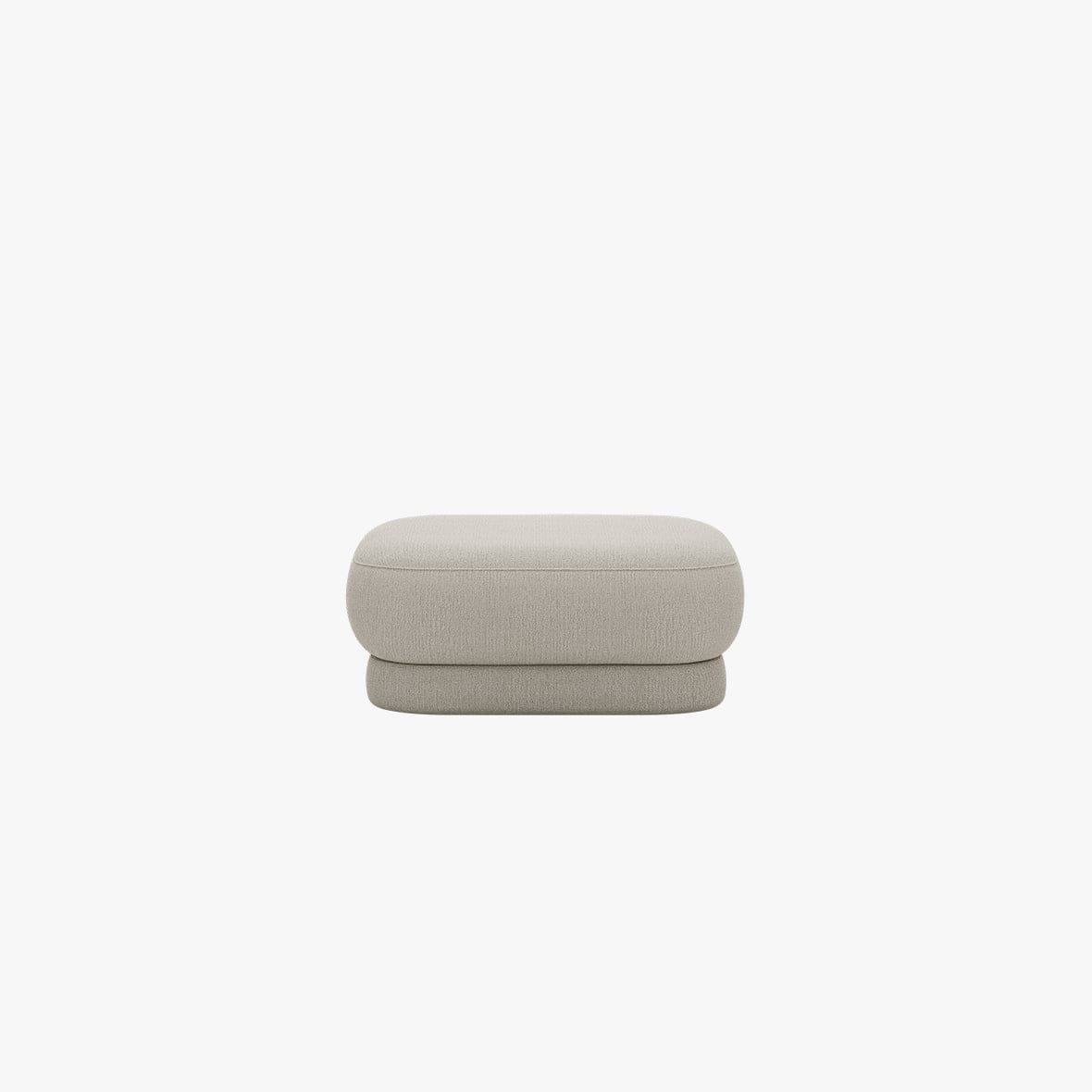 Home Atelier Sofa Cotton Linen Fabric / Square Ottoman/ L68 x W68cm / Cream Boton Curve Sofa