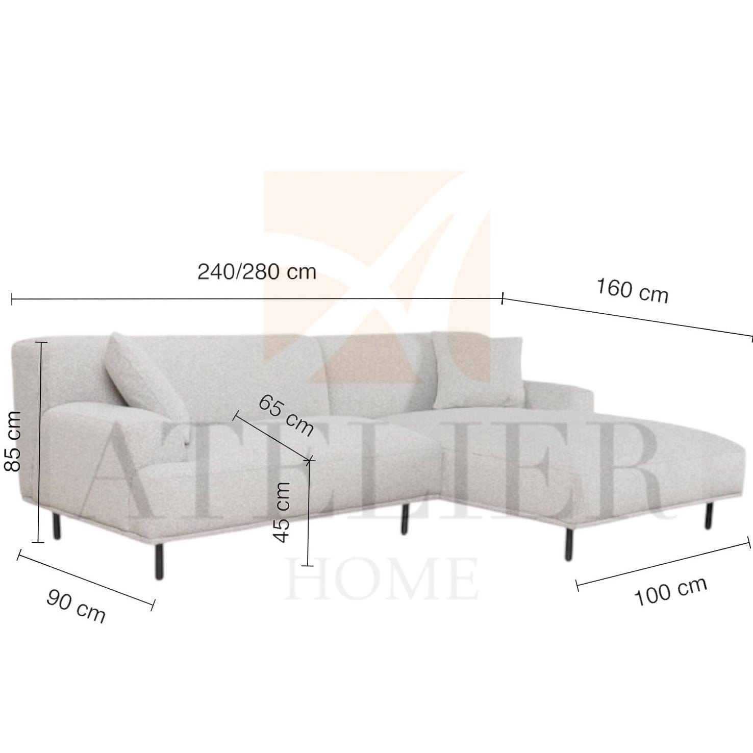 Home Atelier Sofa Doreen Sectional Sofa