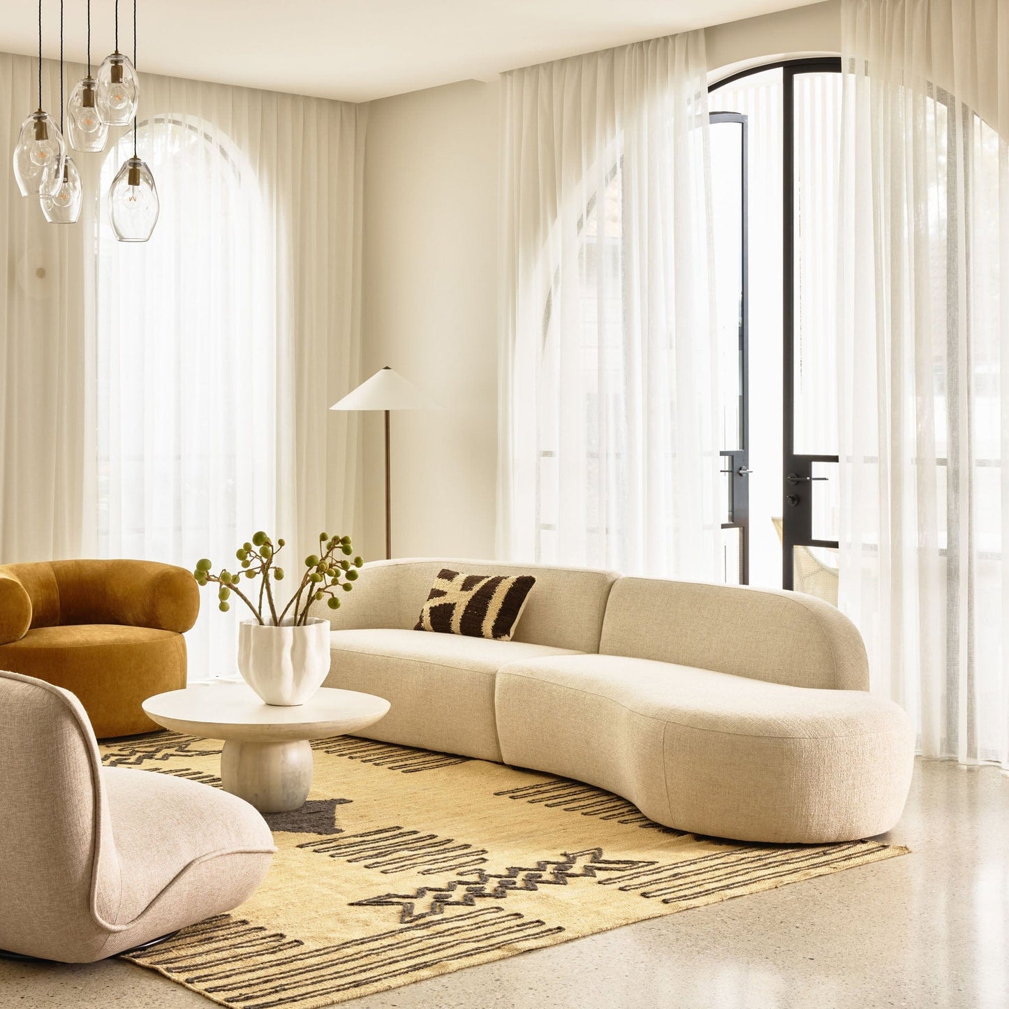 Home Atelier Sofa Loris Sectional Curve Sofa