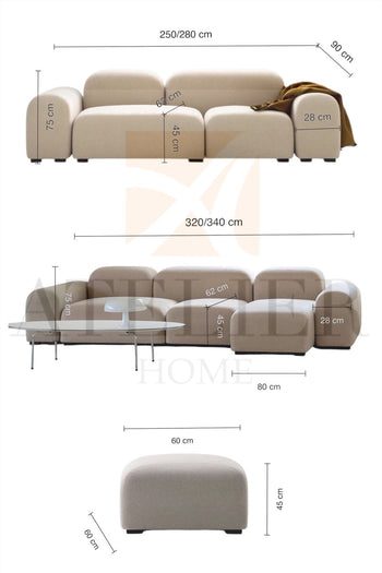 Home Atelier Sofa Ravo Scratch Resistant Sectional Sofa