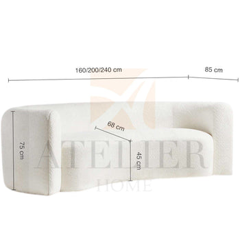 Home Atelier Sofas Amara Performance Boucle Curve Sofa
