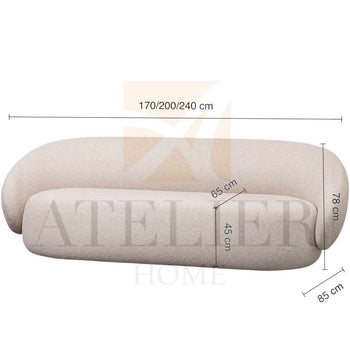 Home Atelier Sofas Nocture Performance Boucle Curve Sofa