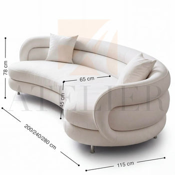 Home Atelier Sohana Performance Boucle Curve Sofa