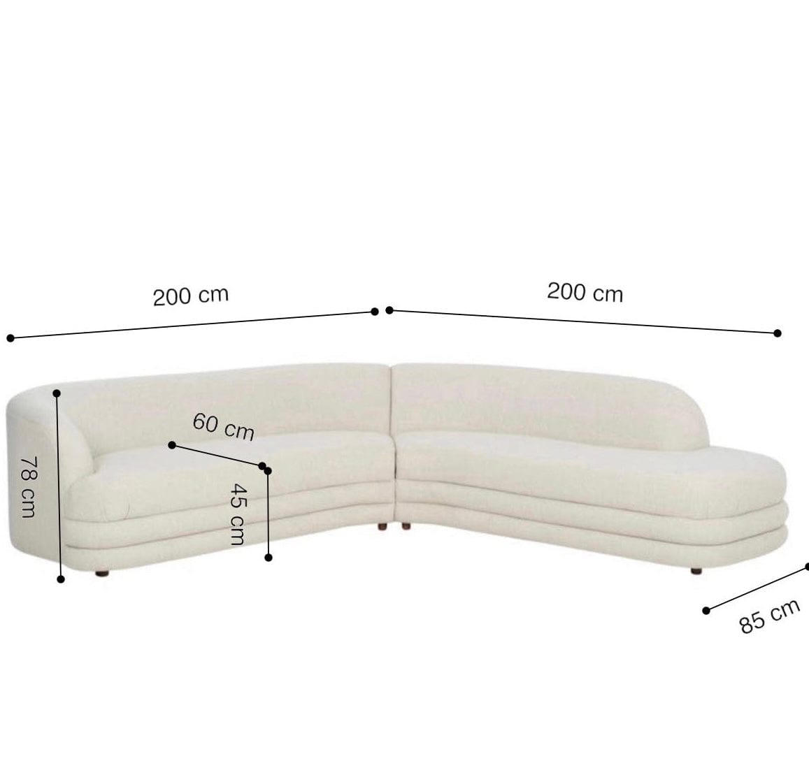 Home Atelier Sonia Performance Boucle Curve Sofa