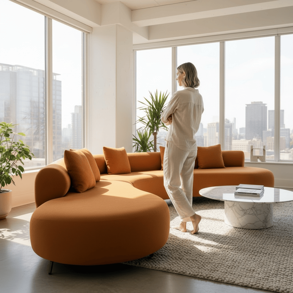 Home Atelier Spaco Performance Boucle Curve Sofa