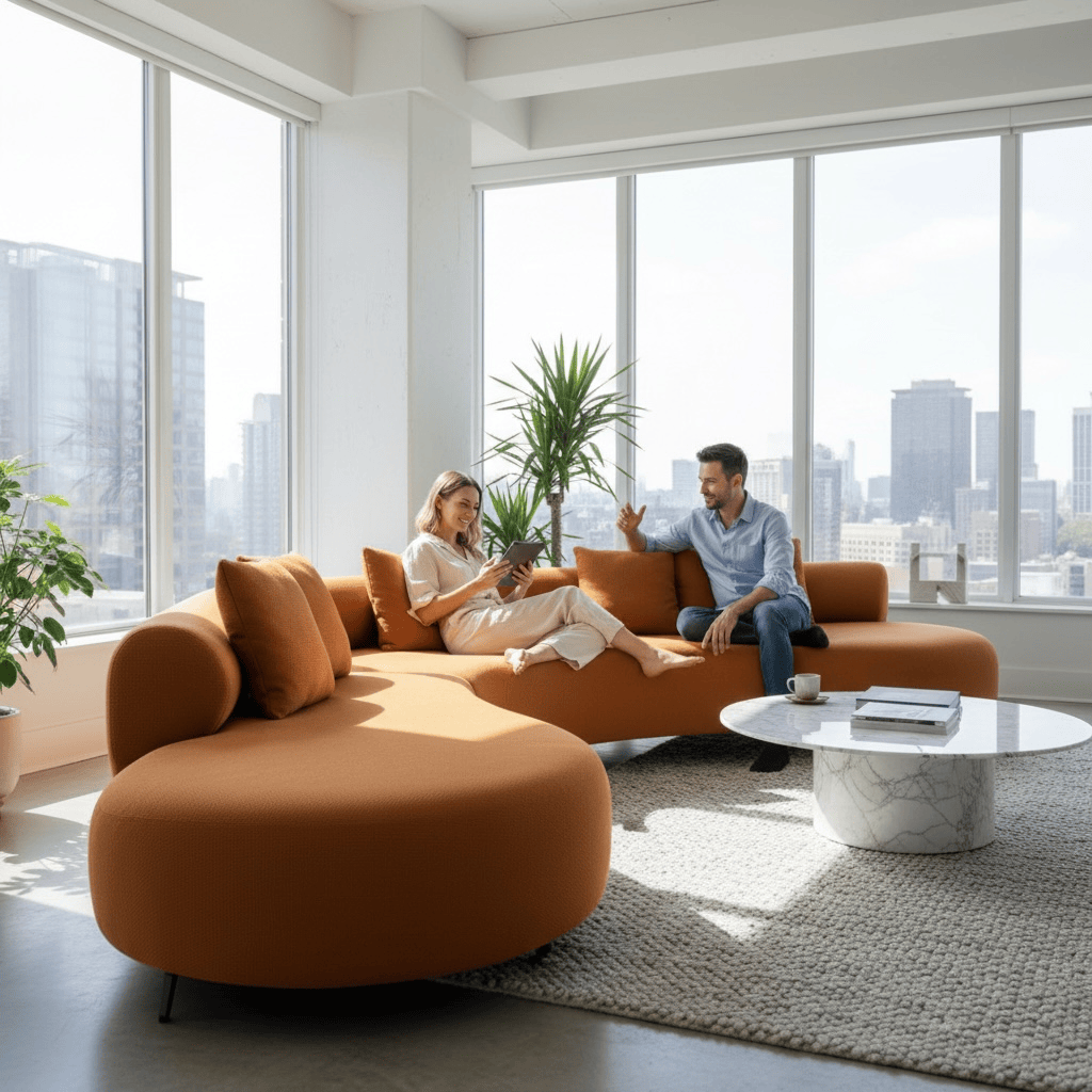 Home Atelier Spaco Performance Boucle Curve Sofa