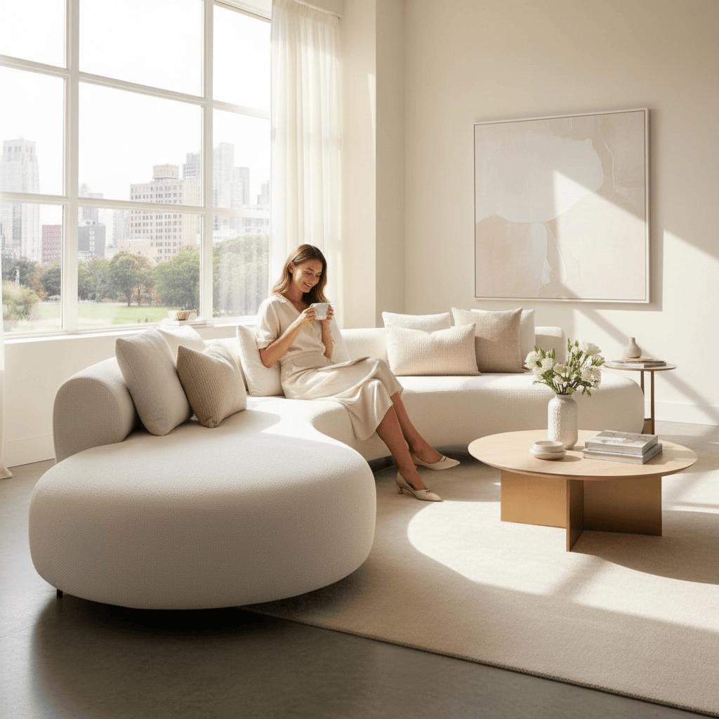 Home Atelier Spaco Performance Boucle Curve Sofa