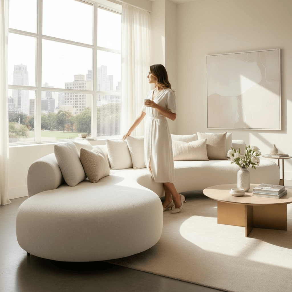 Home Atelier Spaco Performance Boucle Curve Sofa