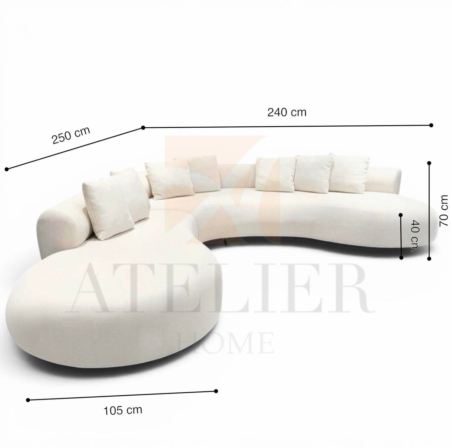 Home Atelier Spaco Performance Boucle Curve Sofa