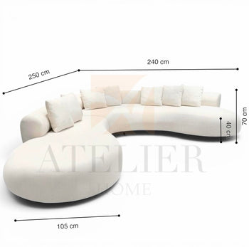 Home Atelier Spaco Performance Boucle Curve Sofa