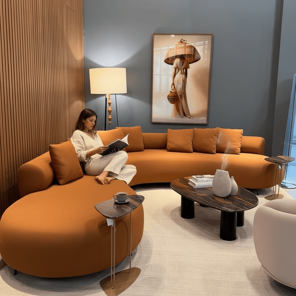 Home Atelier Spaco Performance Boucle Curve Sofa