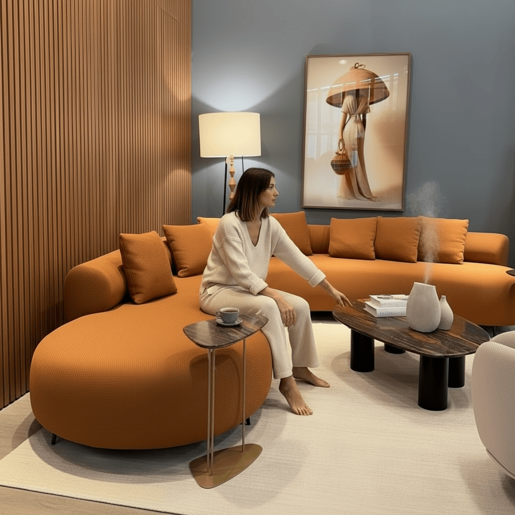 Home Atelier Spaco Performance Boucle Curve Sofa